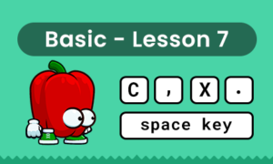 Free bottom row Typing practice for kids