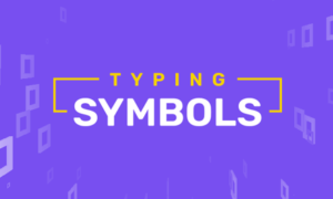 Free Typing Symbols Game for kids and adults