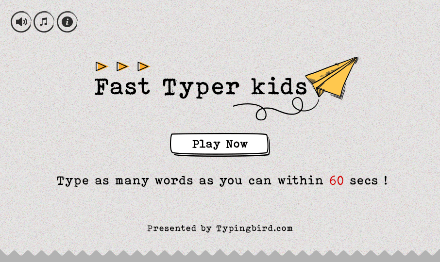Fast typer 3 game for Middle school students