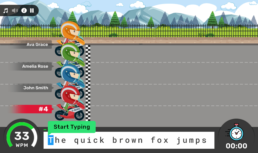 Play touch typing fun games in desktop - Completely free