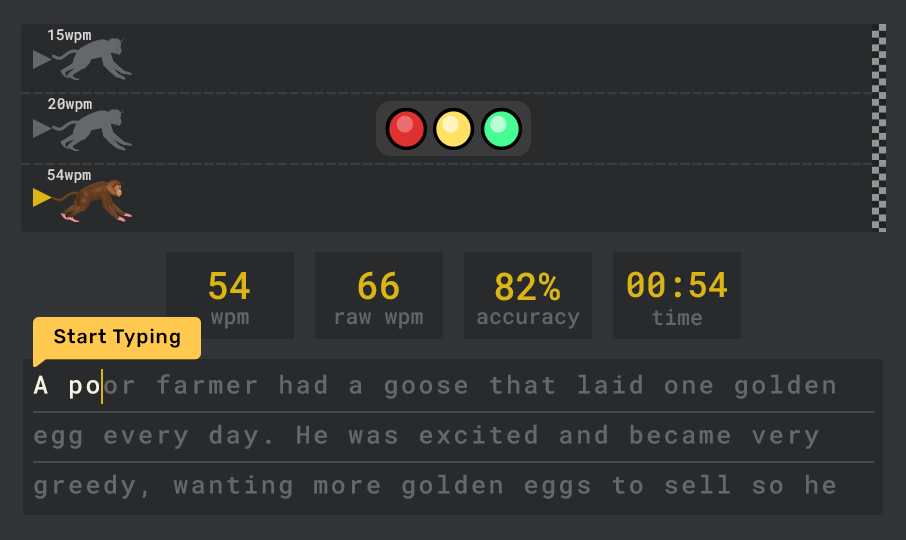 Animal Typing - Monkeytype keyboarding games