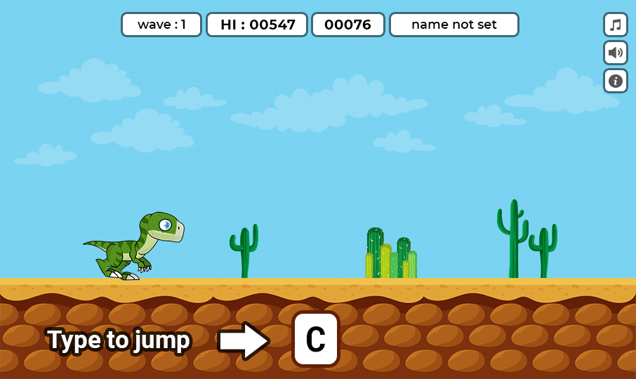 Dino Keyboarding game for kids