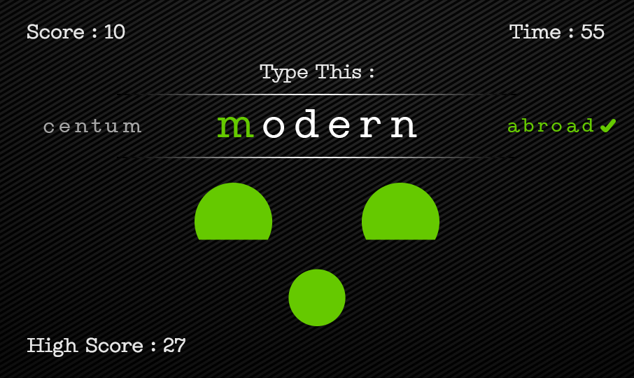 Computer touch typing games