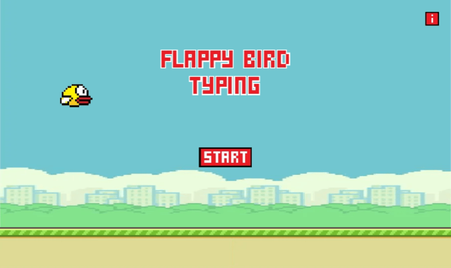 Easy Flappy Bird Typing game for adults