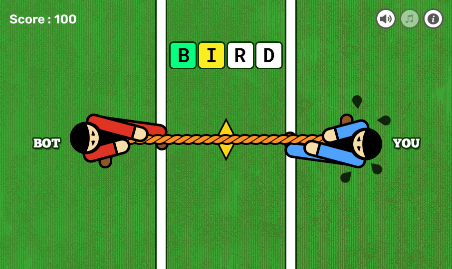 Tug of typing - Full Fledged typing game