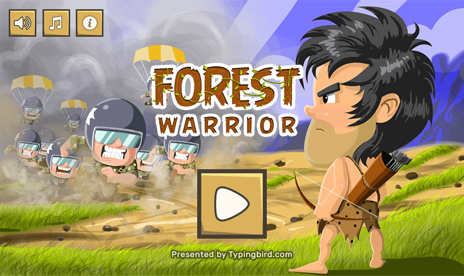 Arrow shooting game by typing